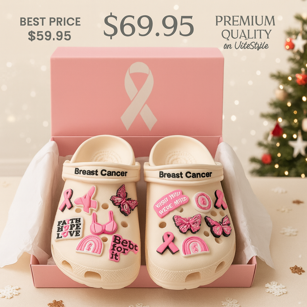 Breast Cancer Crocband Charms Crocs 2026