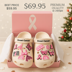 Breast Cancer Crocband Charms Crocs 2026