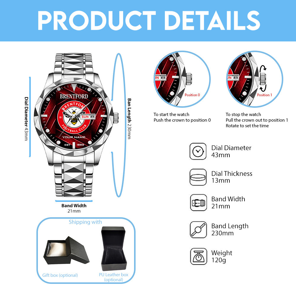 Personalized Brentford Alloy Luxury Quartz Watch - TANTN20271