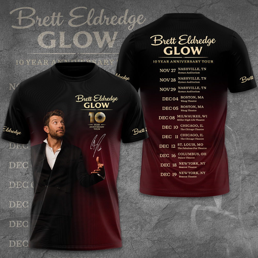 Brett Eldredge 10th Anniversary Tour 2026 3D Apparel – GNE7924