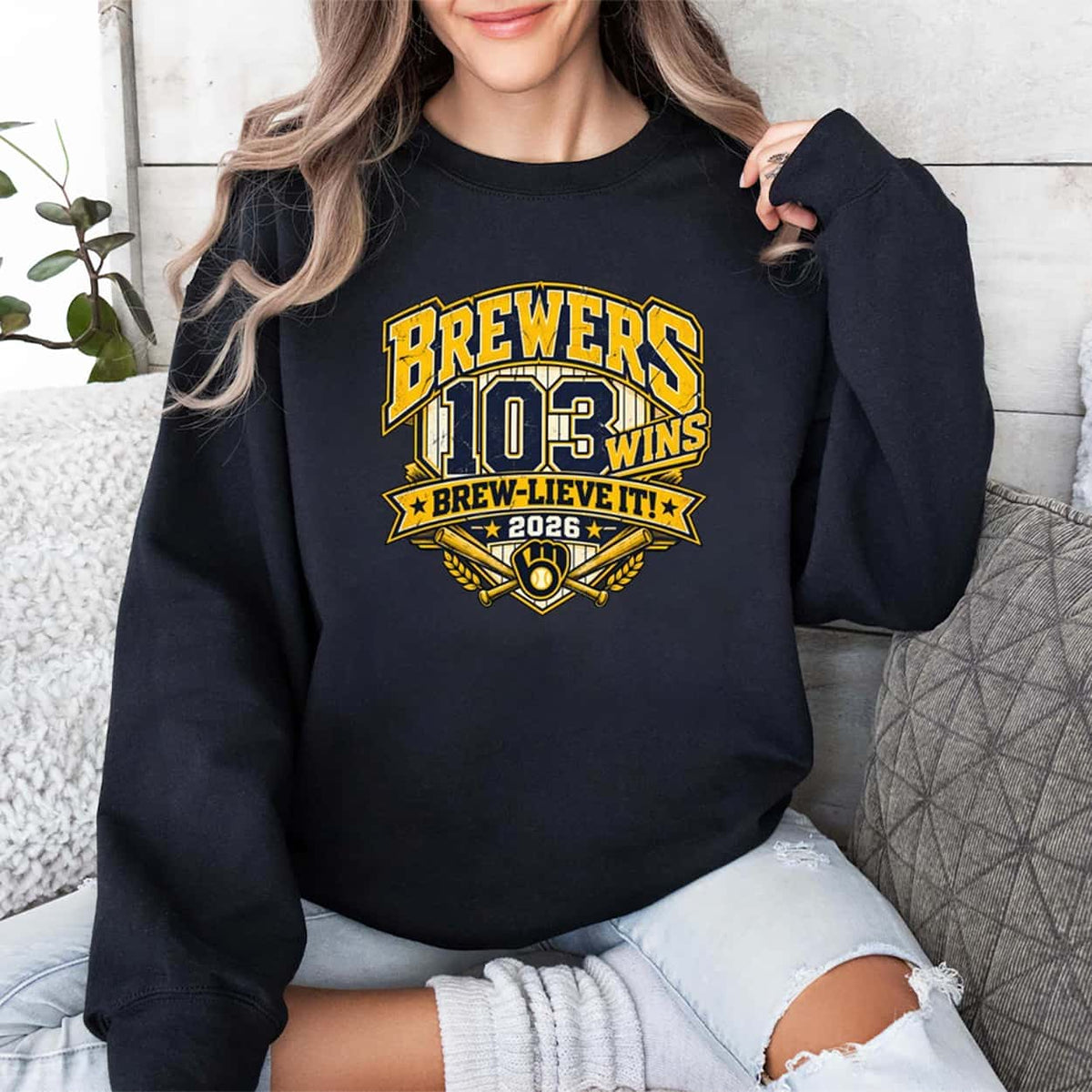 Brewers 103 Wins Brew-Lieve It 2026 Shirt