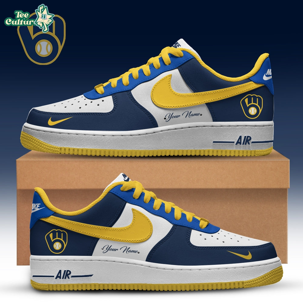 Brewers Edition Nike Air Force 1 Low Custom For Fans
