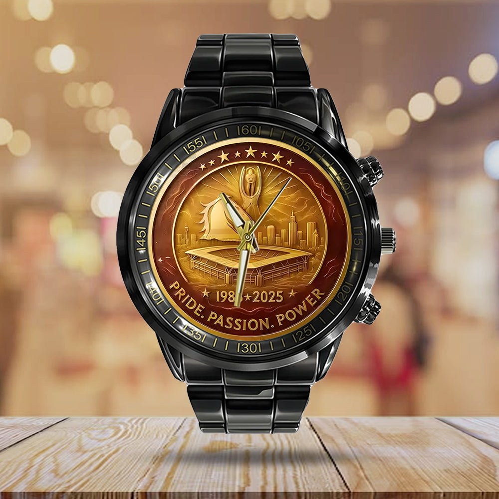 Brisbane Broncos 2025 Premiership Black Stainless Steel Watch - TANTN17611