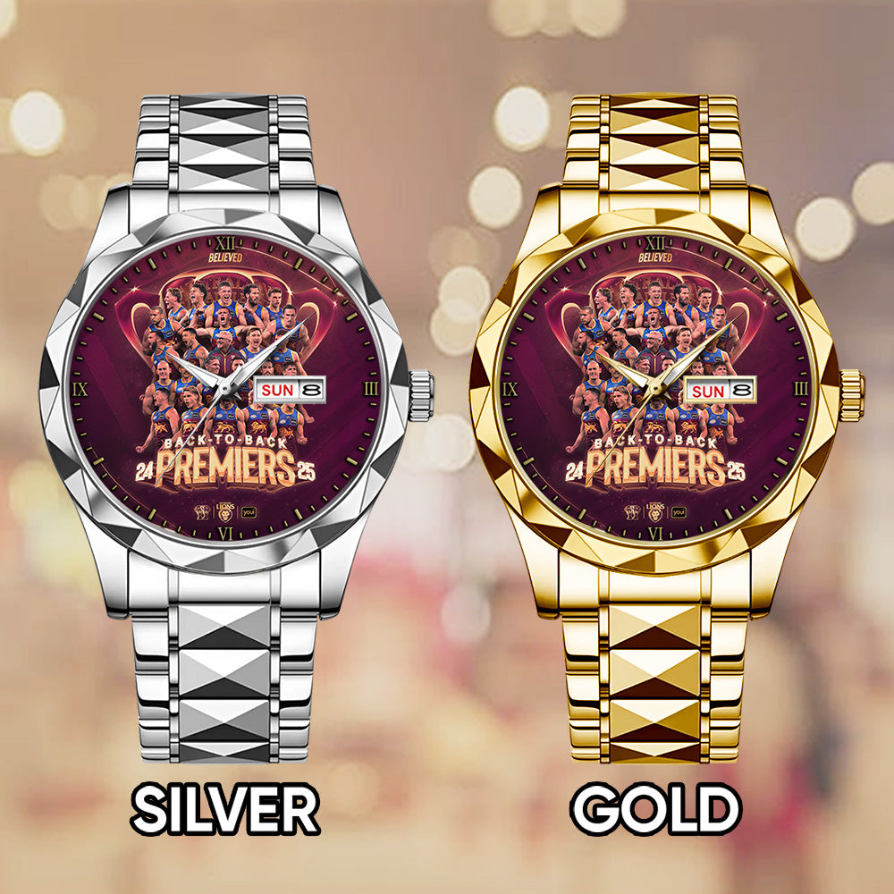 Brisbane Lions Premiers 2025 Alloy Luxury Quartz Watch - GNE4489