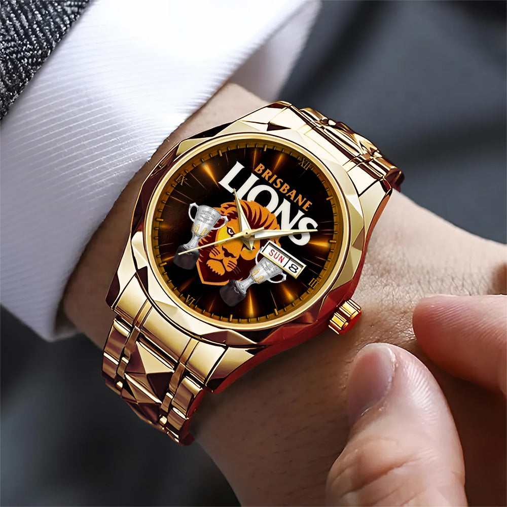 Brisbane Lions Premiers 2025 Alloy Luxury Quartz Watch - GNE4497