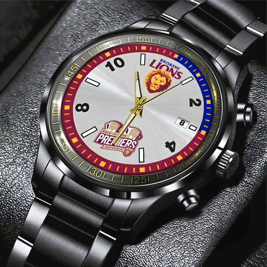 Brisbane Lions Premiers 2025 Black Stainless Steel Watch - TANTN16885