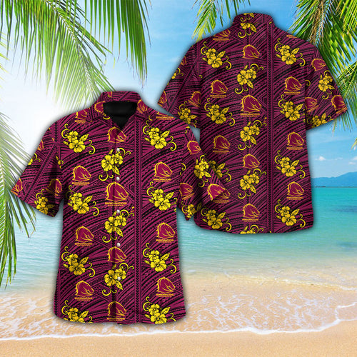 Brisbane Broncos 3D Hawaiian Apparel – VANDH 858