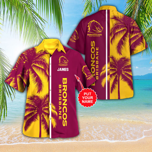 Personalized Brisbane Broncos 3D Hawaiian Apparel – VANDH 4007