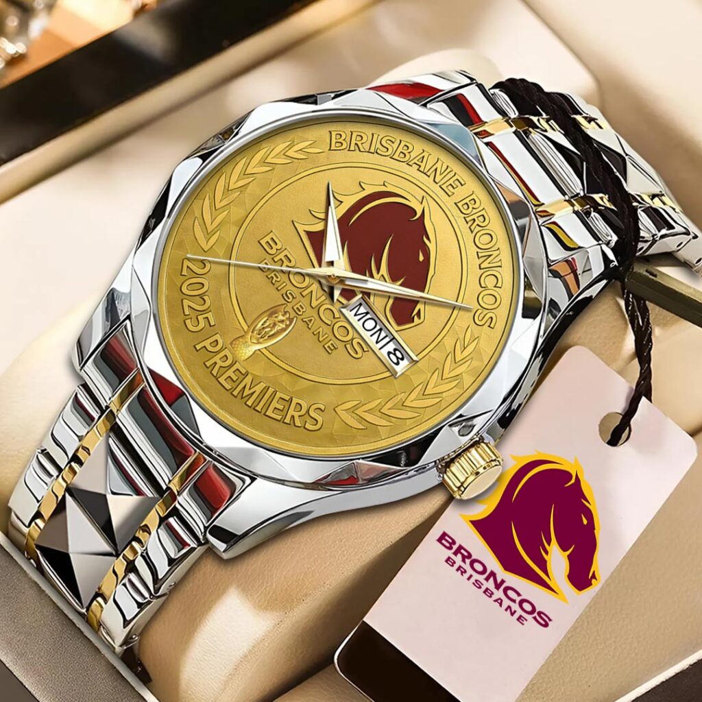 Brisbane Broncos 2025 NRL Premiers Alloy Luxury Quartz Watch - HOATT13736