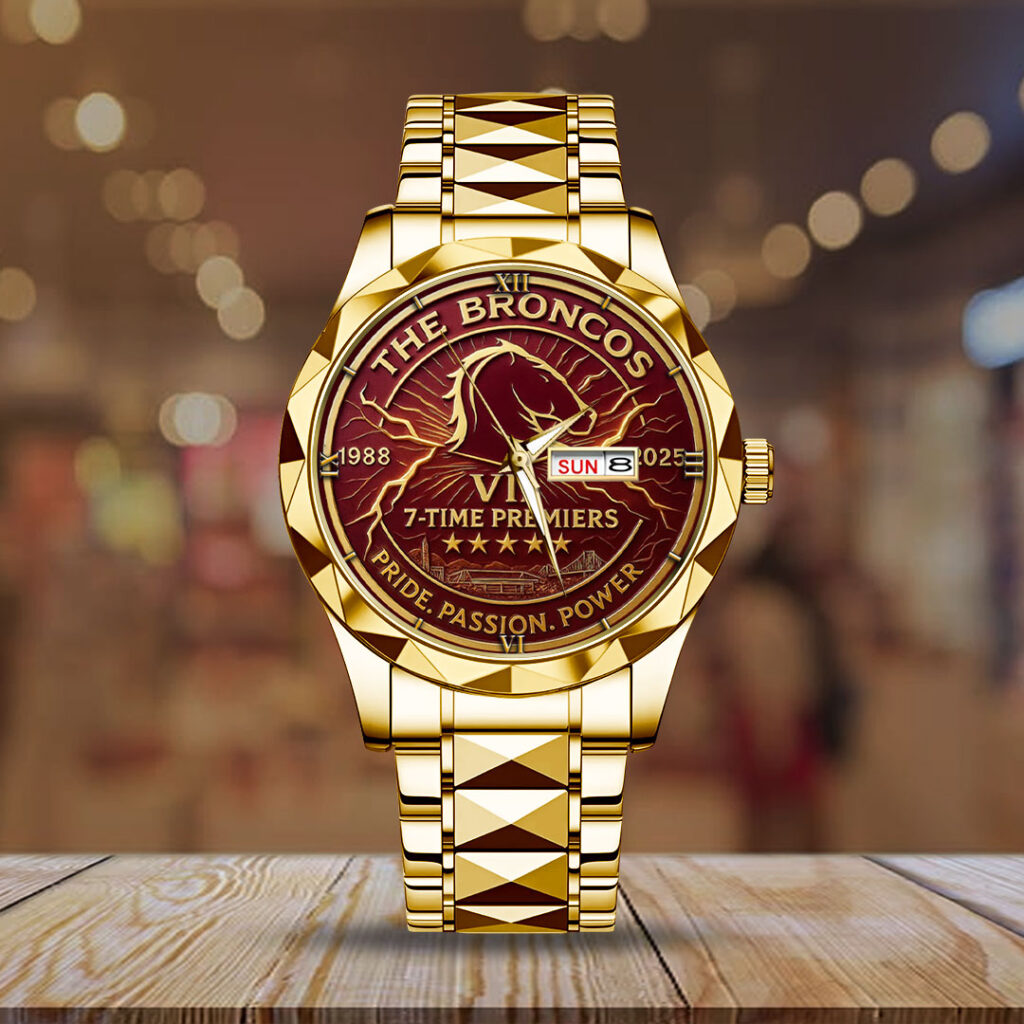 Brisbane Broncos 2025 NRL Premiers Alloy Luxury Quartz Watch - HOATT13944