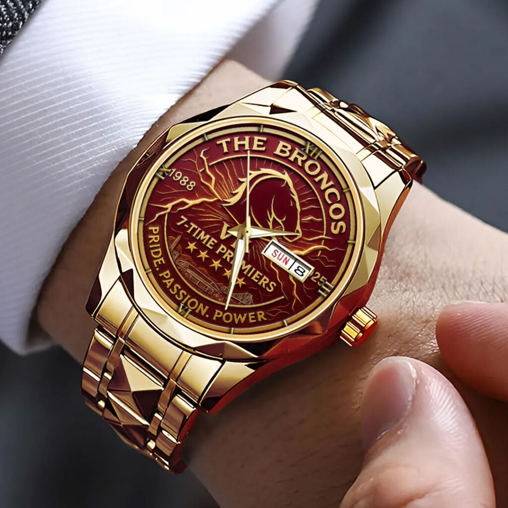 Brisbane Broncos 2025 NRL Premiers Alloy Luxury Quartz Watch - HOATT13944