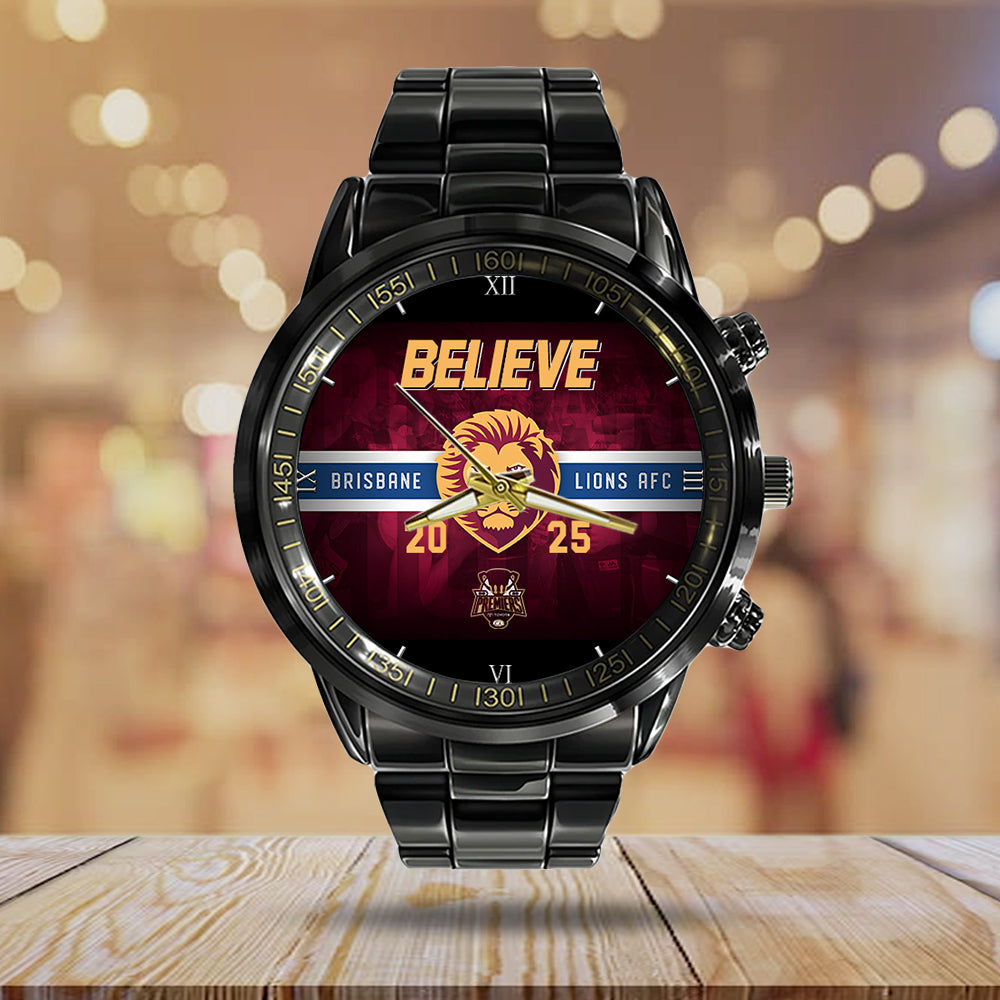 Brisbane Lions Premiers 2025 Black Stainless Steel Watch - GNE4503
