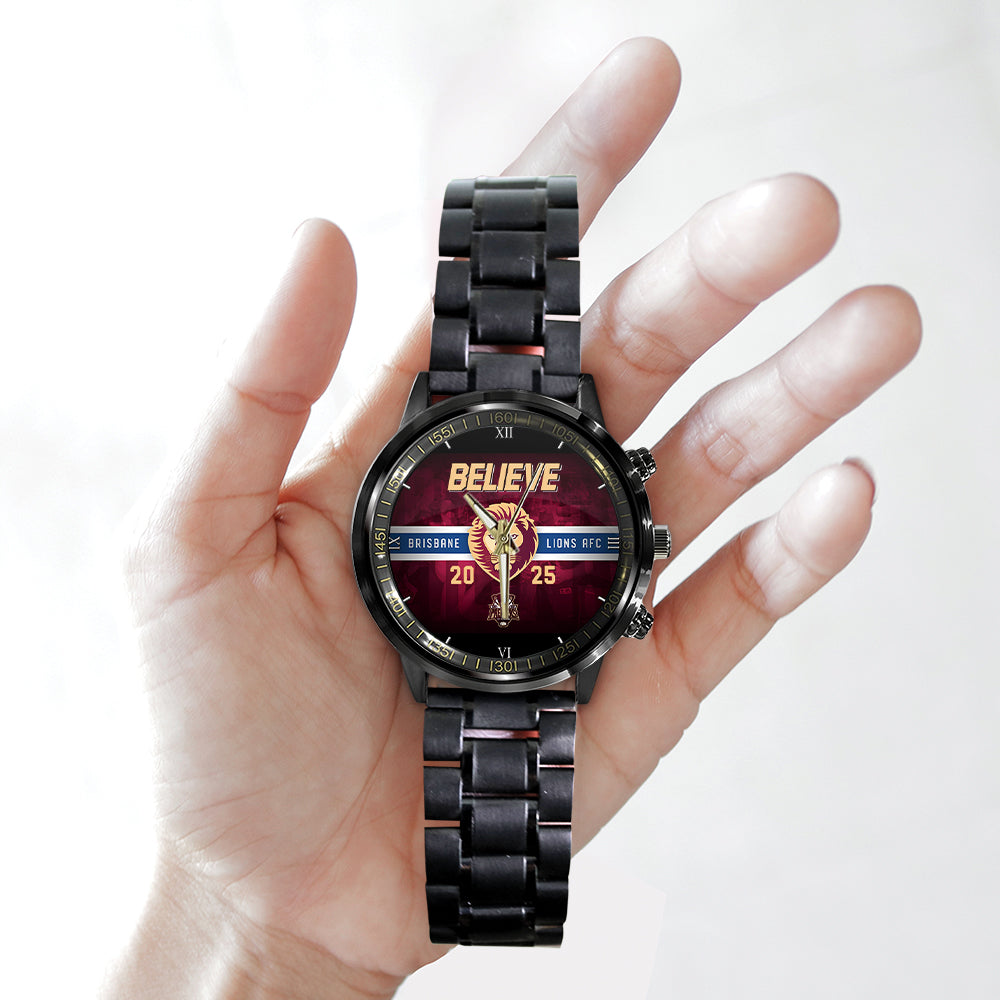 Brisbane Lions Premiers 2025 Black Stainless Steel Watch - GNE4503