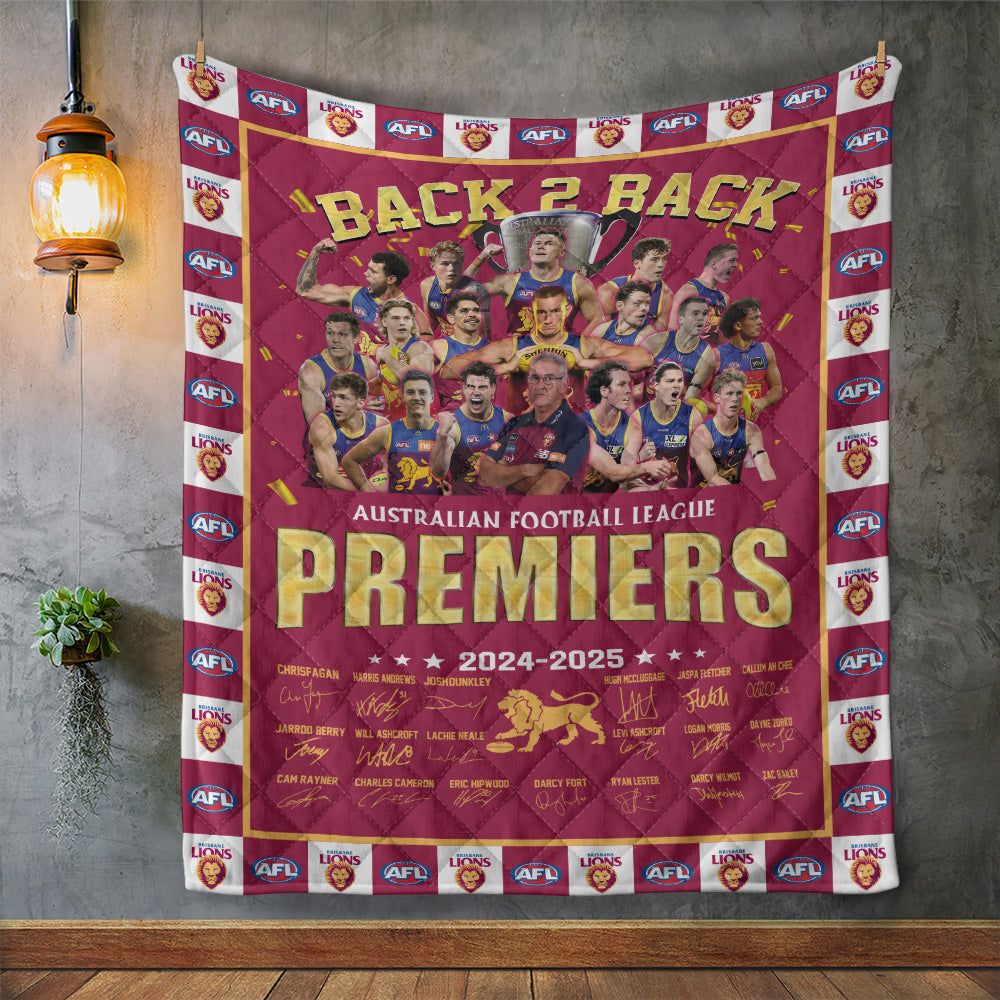 Brisbane Lions Premiers 2025 Quilt Blanket - TANTN17313