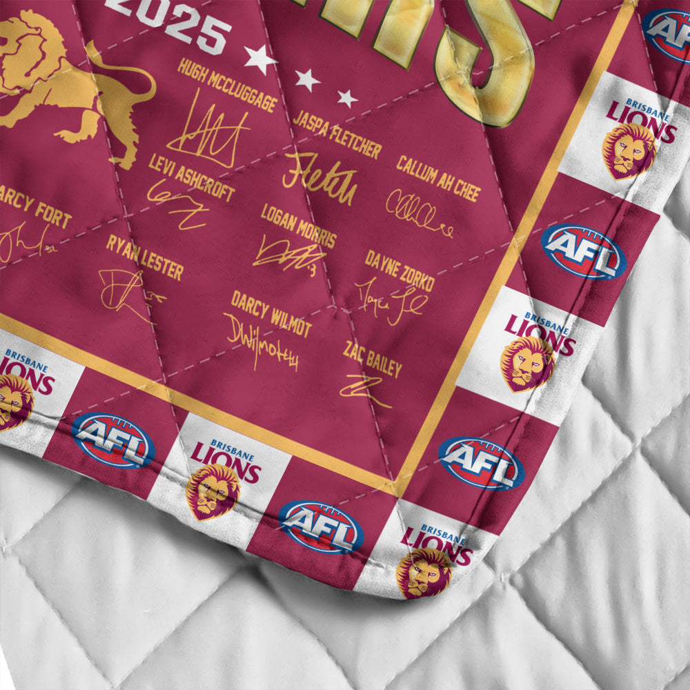 Brisbane Lions Premiers 2025 Quilt Blanket - TANTN17313