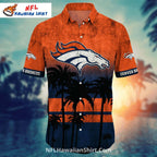 Broncos Hawaiian Shirt Patchwork American Flag Design