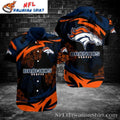 Broncos Midnight Tropical Foliage Customizable Hawaiian Shirt