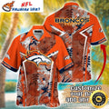 Broncos Tropical Paradise Custom Name Hawaiian Shirt