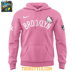 Brooklyn Nets Hello Kitty Basketball Night 2026 All Pink Hoodie T-Shirt