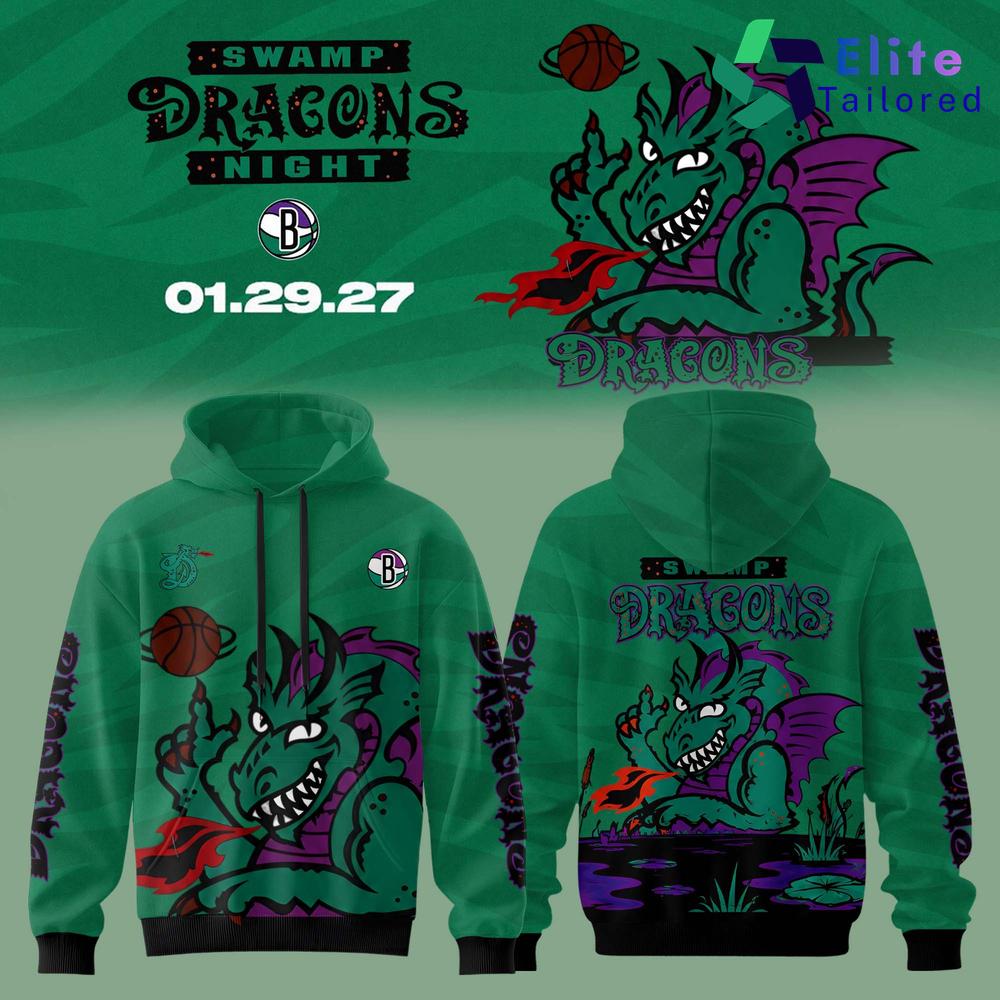 Brooklyn Nets Swamp Dragons Night 2027 Limited Edition Hoodie