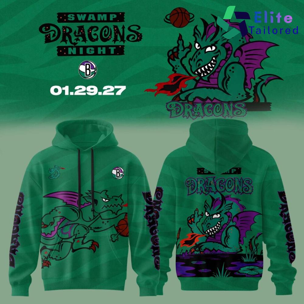 Brooklyn Nets Swamp Dragons Night 2027 Limited Edition Hoodie