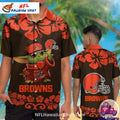 Browns Hawaiian Shirt – Hula Snoopy And Tropical Floral Print