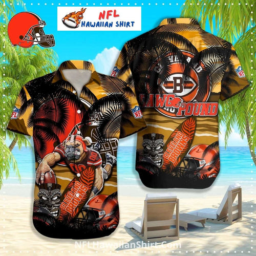 Browns Hawaiian Shirt – Minnie Mouse Floral Football Design
