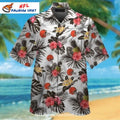 Browns Hawaiian Shirt White Floral And Pineapple Design