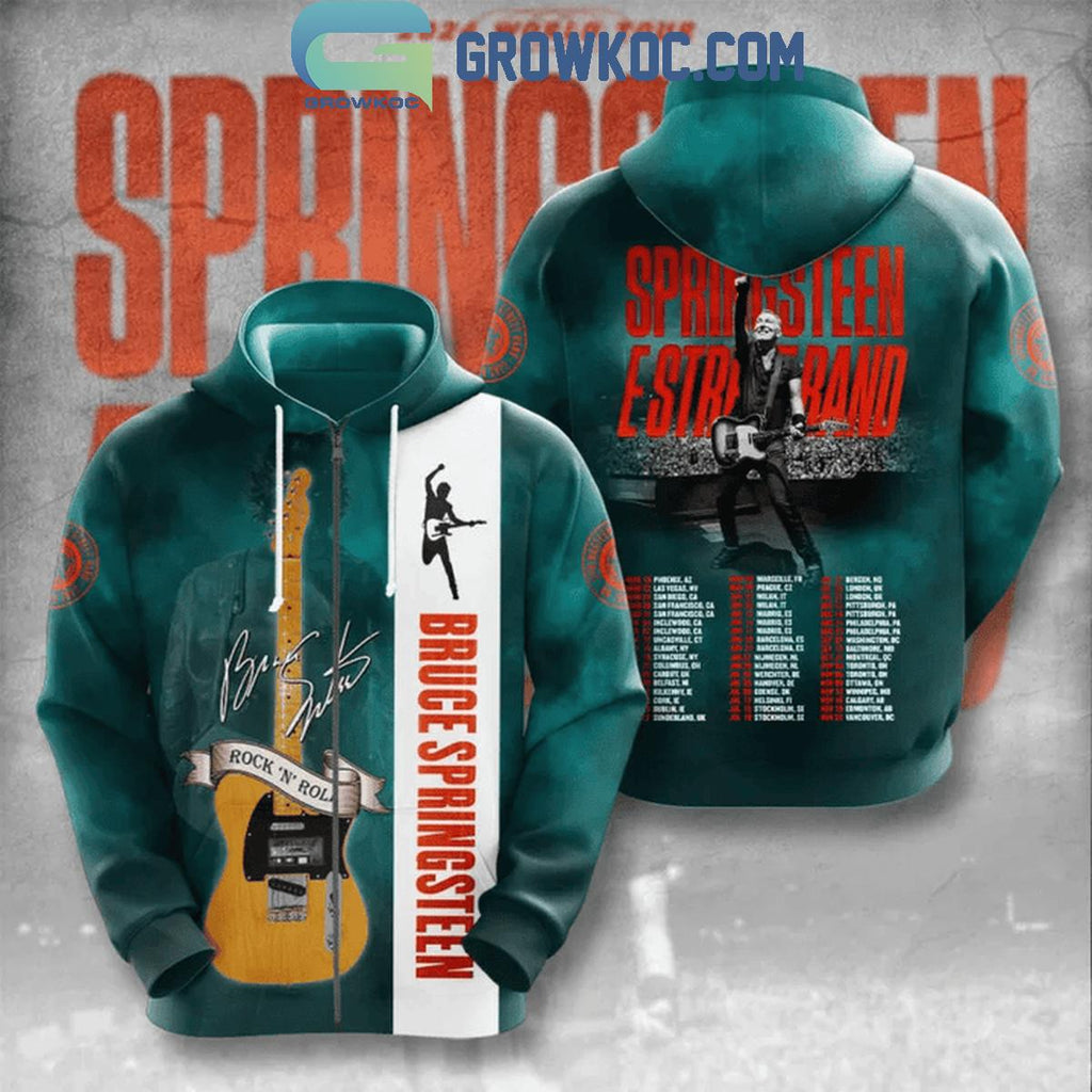 Bruce Springsteen 2024 Word Tour Schedule Hoodie Shirt
