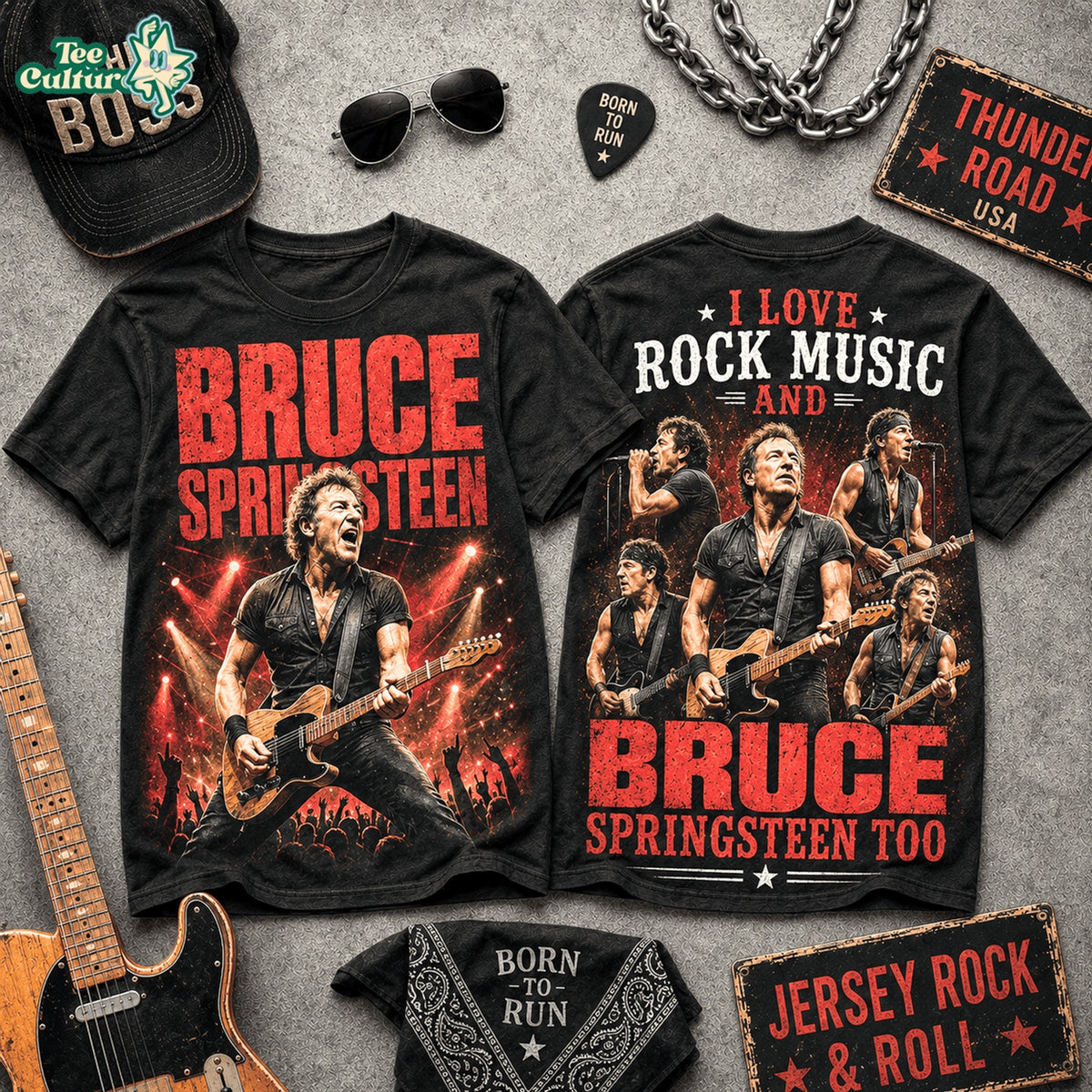 Bruce Springsteen Born To Run Rock Legend Shirt