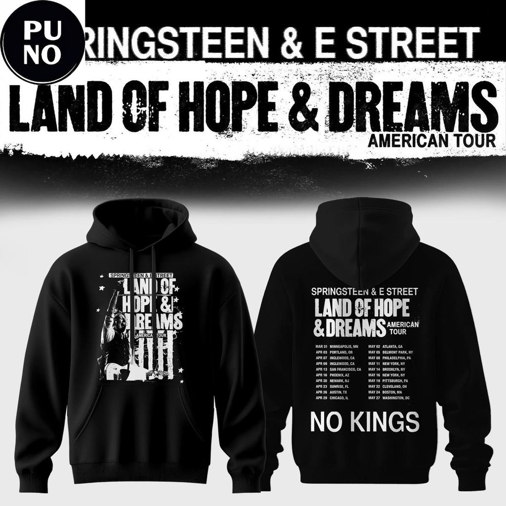 Bruce Springsteen Land of Hope and Dreams American Tour 2026 Hoodie Shirt