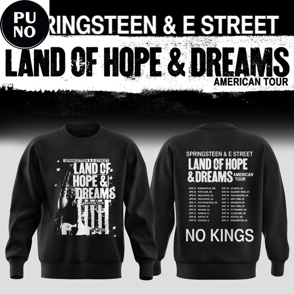 Bruce Springsteen Land of Hope and Dreams American Tour 2026 Hoodie Shirt