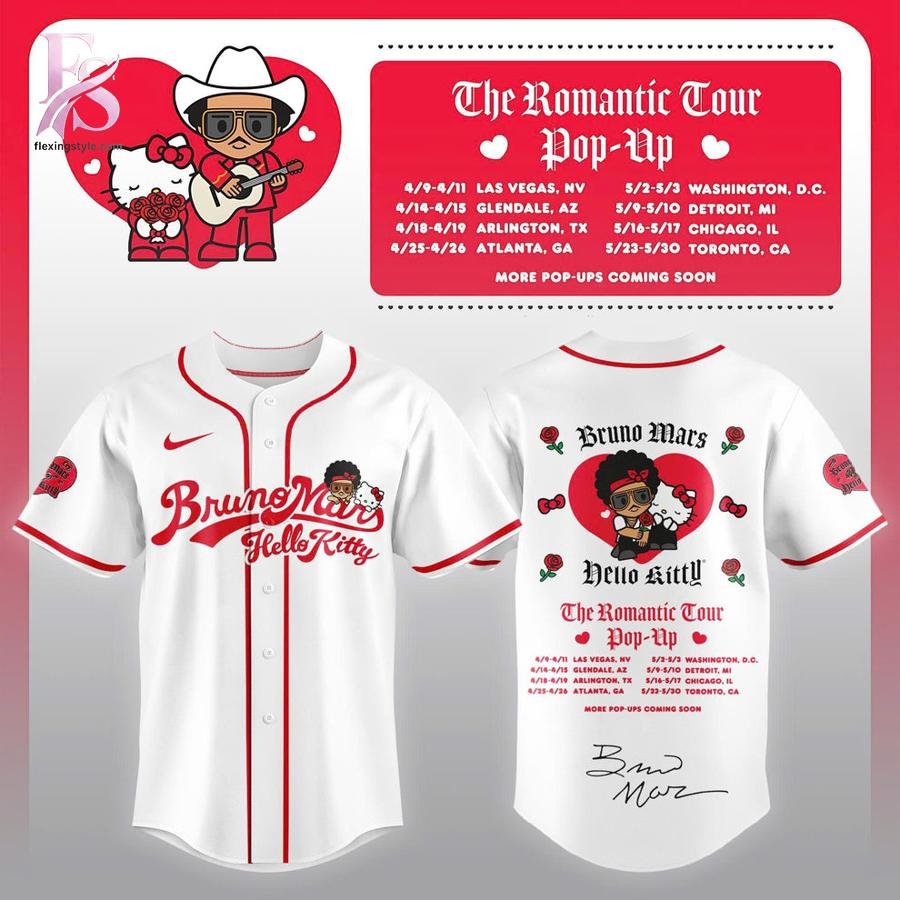 Bruno Mars x Hello Kitty The Romantic Tour Jersey