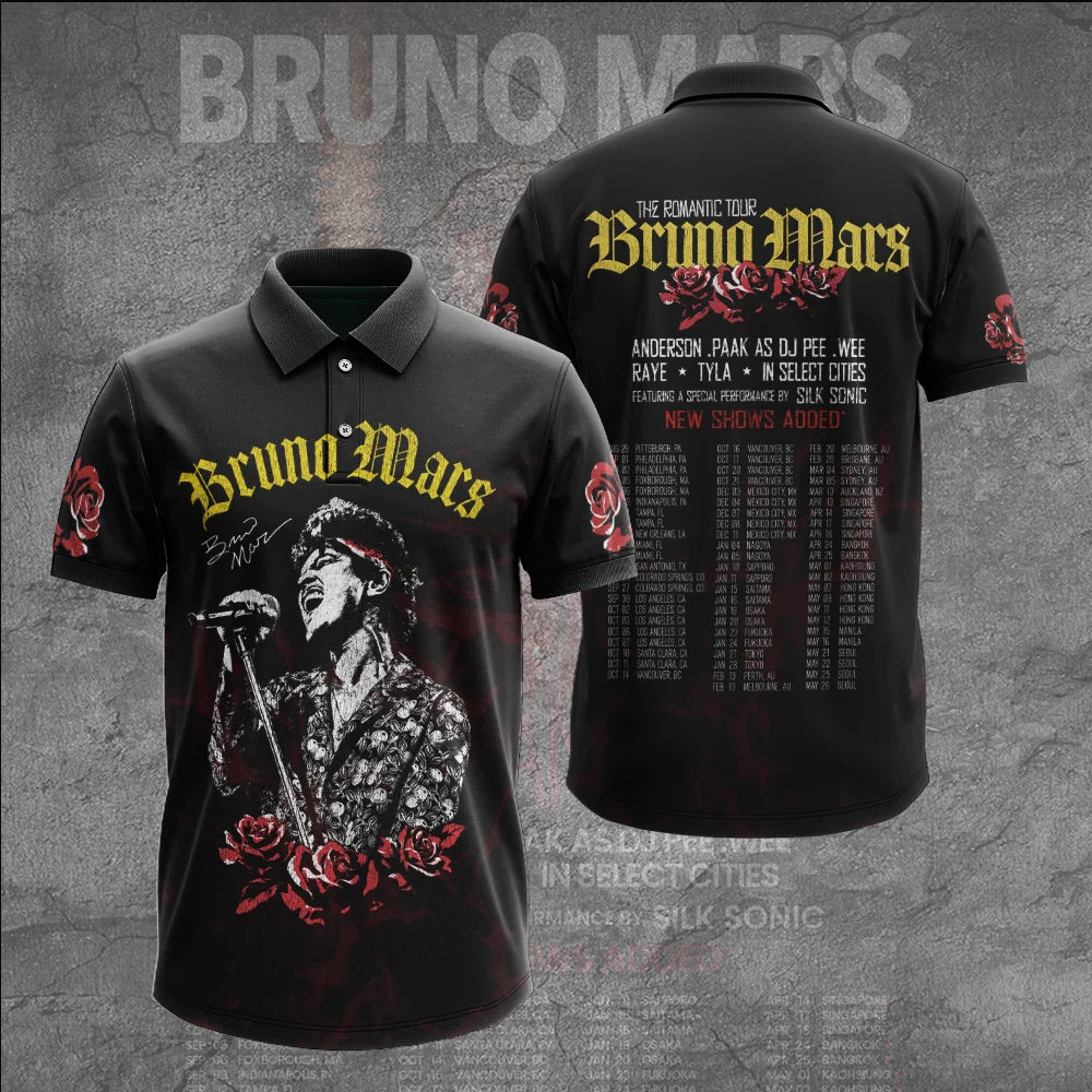 Bruno Mars The Romantic Tour 2026 – 2027 3D Apparel – GNE8348