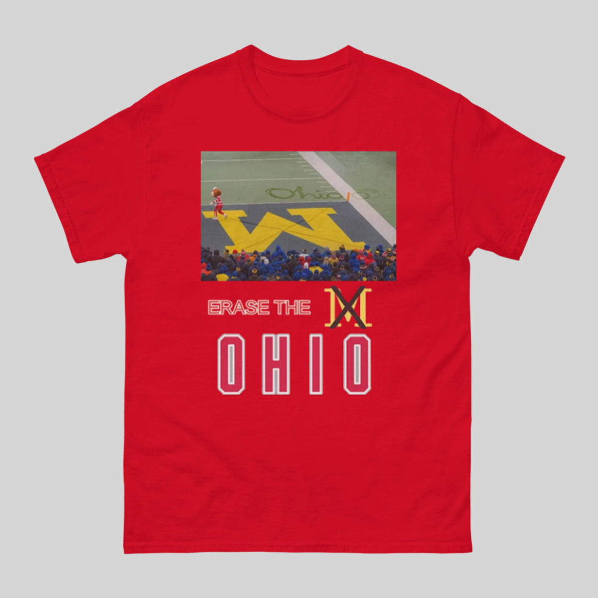 Brutus Ohio State Snow Erase The M Shirt