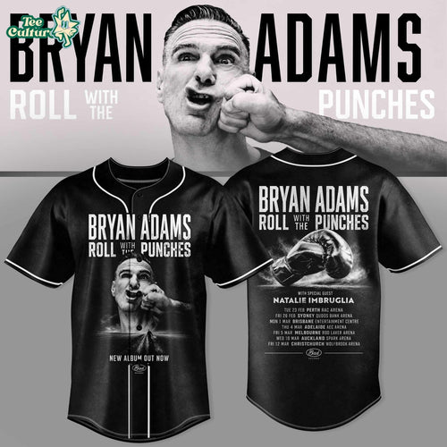 Bryan Adams Roll With The Punches Tour Baseball Jersey