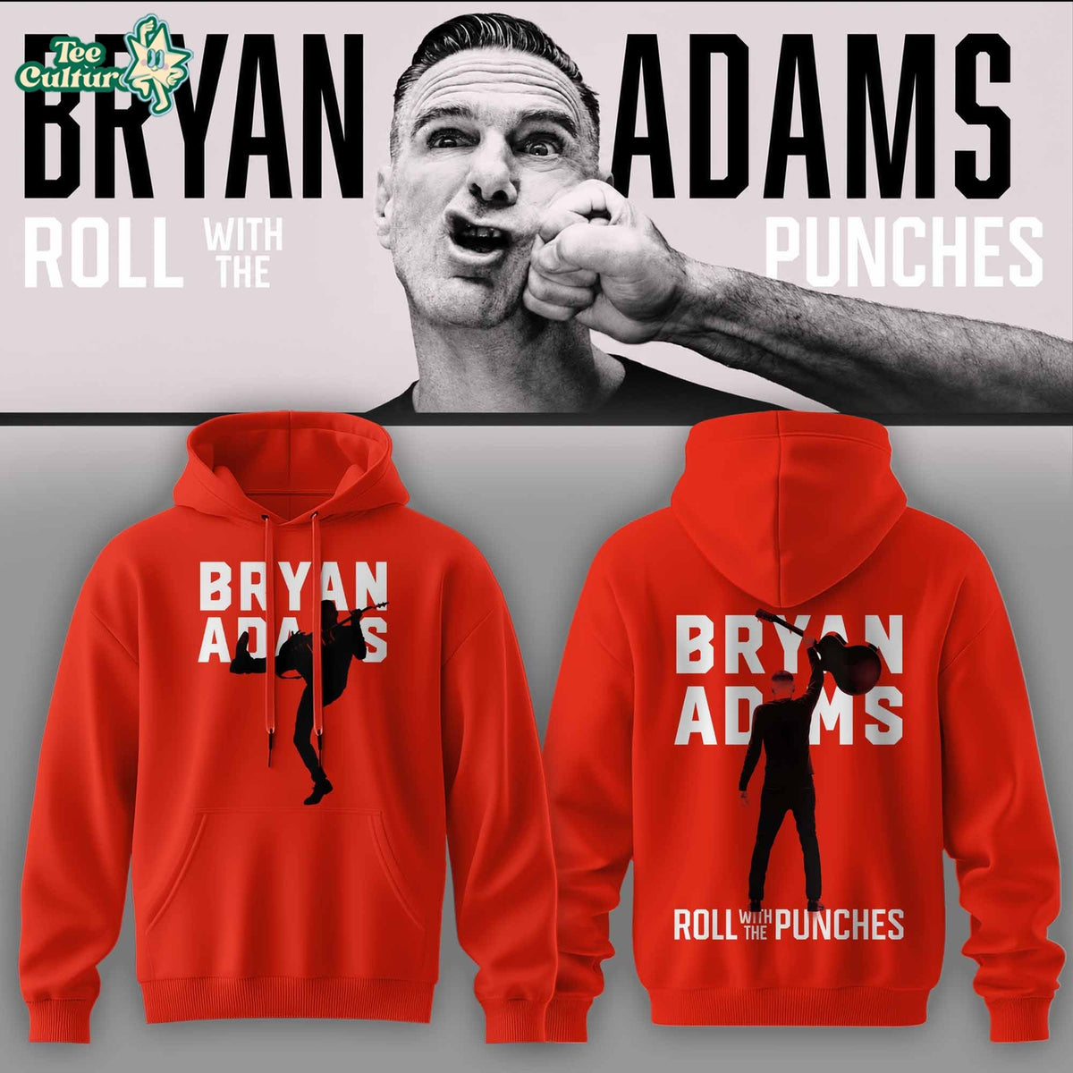 Bryan Adams Roll With The Punches Tour Hoodie V2