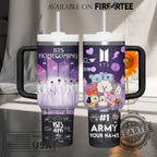Bts Army Custom Stanley Tumbler 40 Oz With Handle