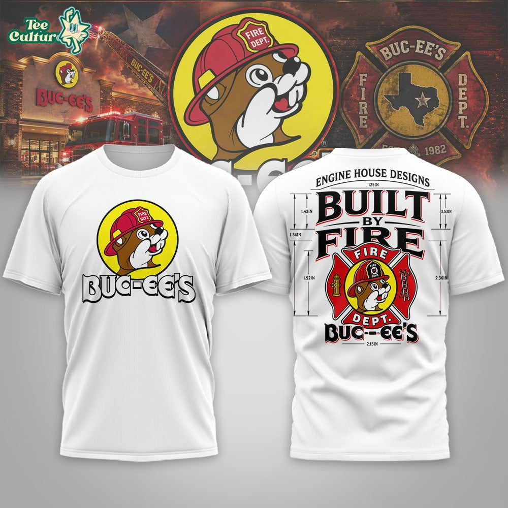 Buc-ee’s Firefighter Engine House Designs Built By Fire Logo 2026 3D Shirt