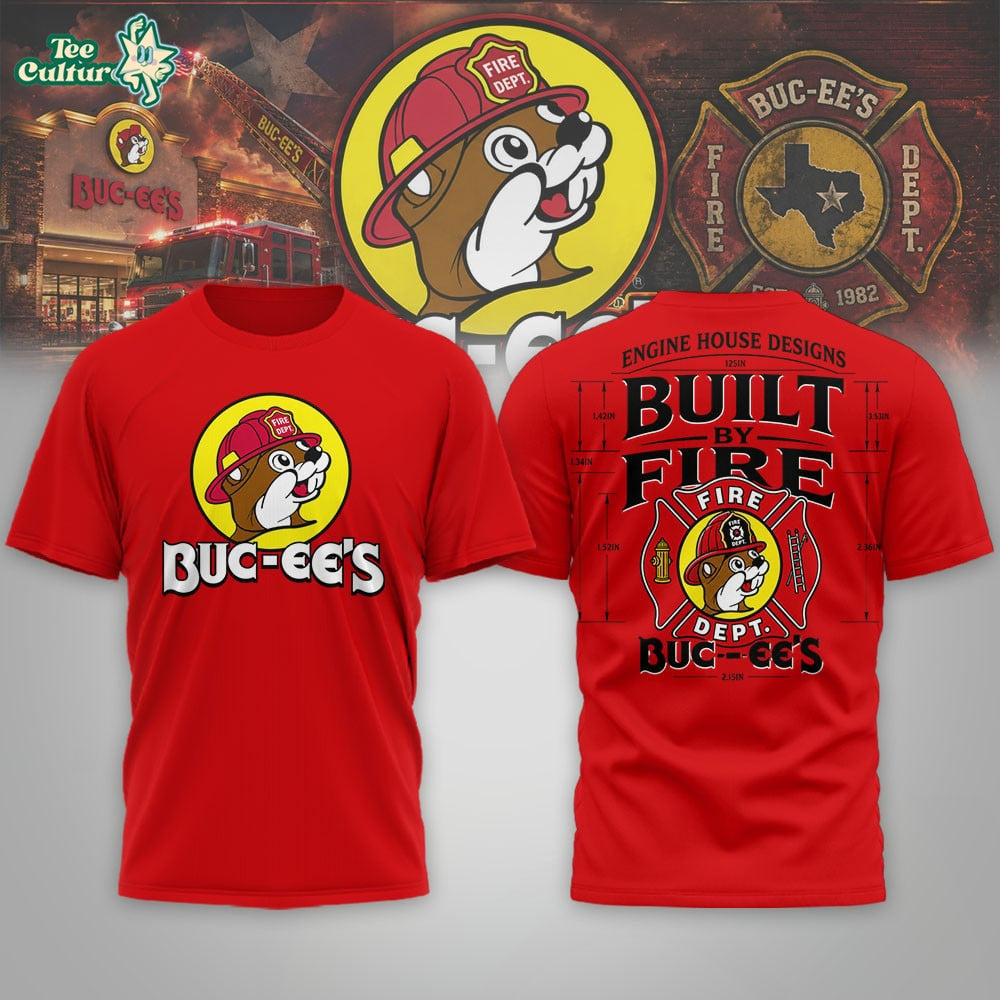 Buc-ee’s Firefighter Engine House Designs Built By Fire Logo 2026 3D Shirt