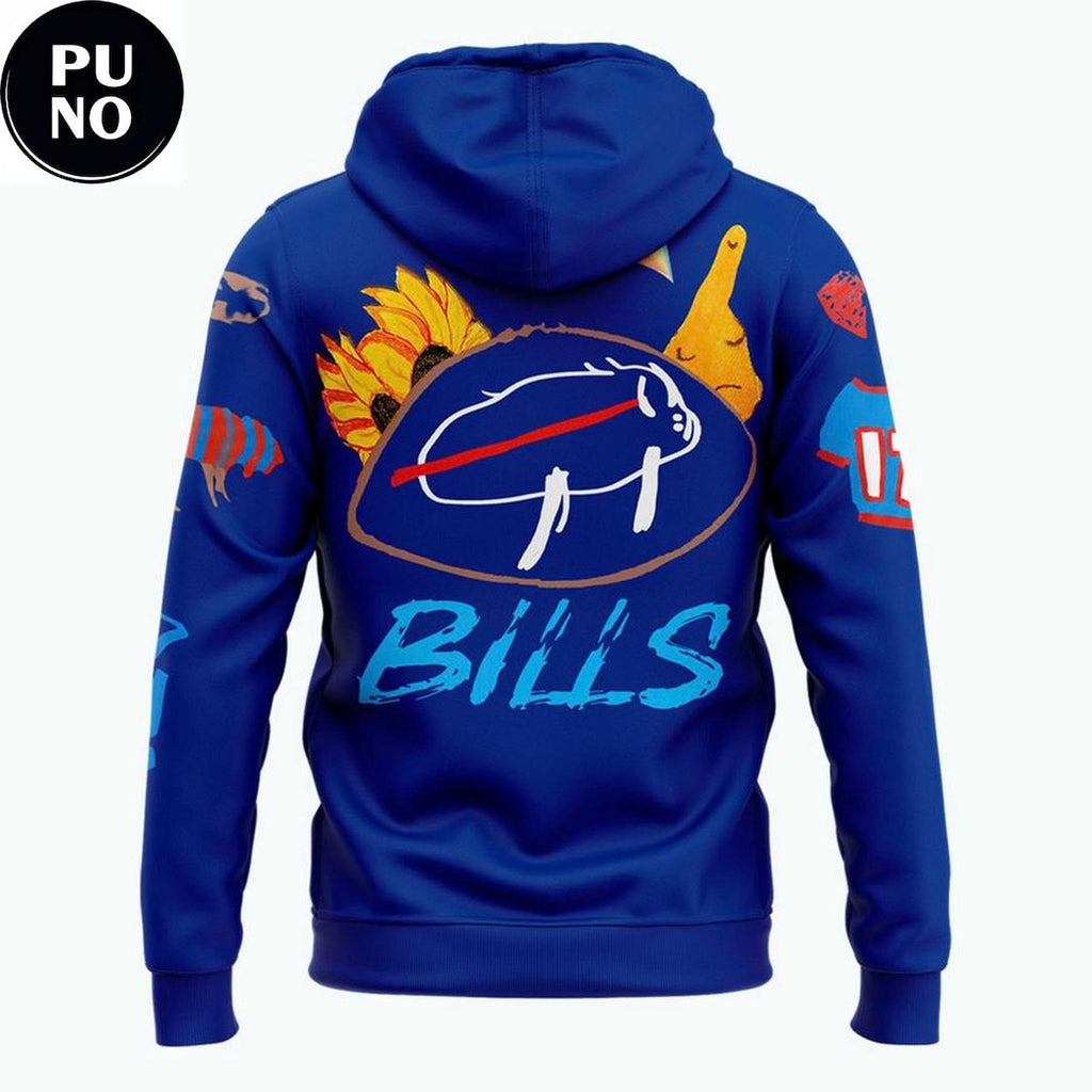 Buffalo Bills 2026 Josh Allen Billustration Hoodie T-Shirt