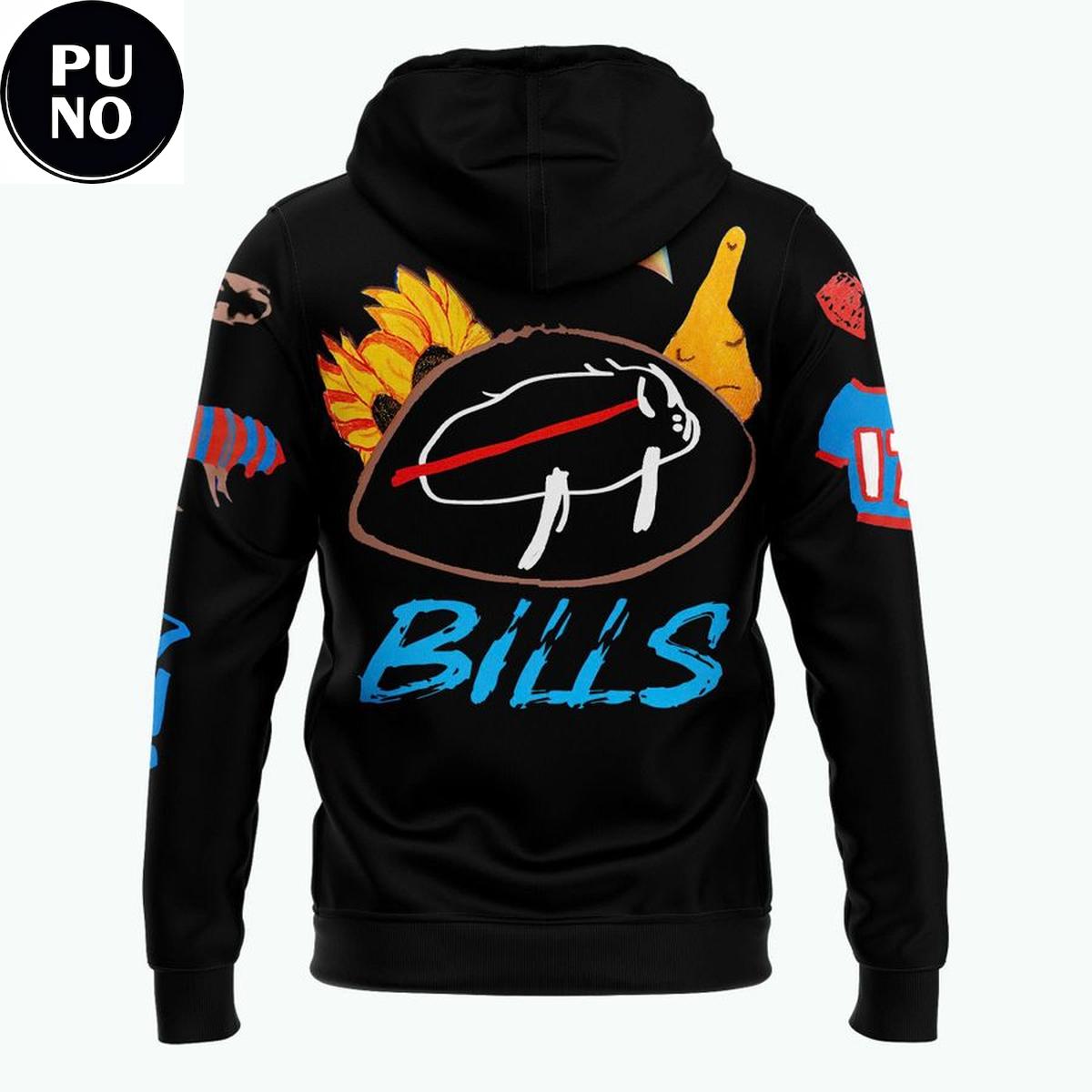 Buffalo Bills 2026 Josh Allen Billustration Hoodie T-Shirt