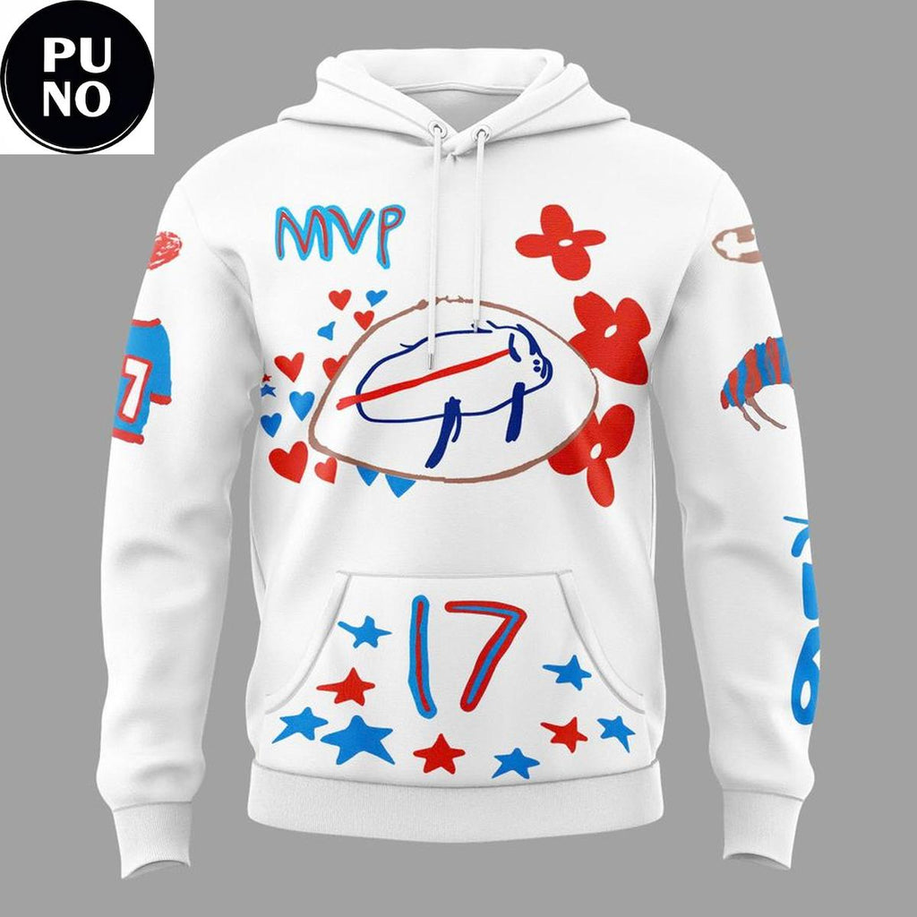 Buffalo Bills 2026 Josh Allen Billustration Hoodie T-Shirt
