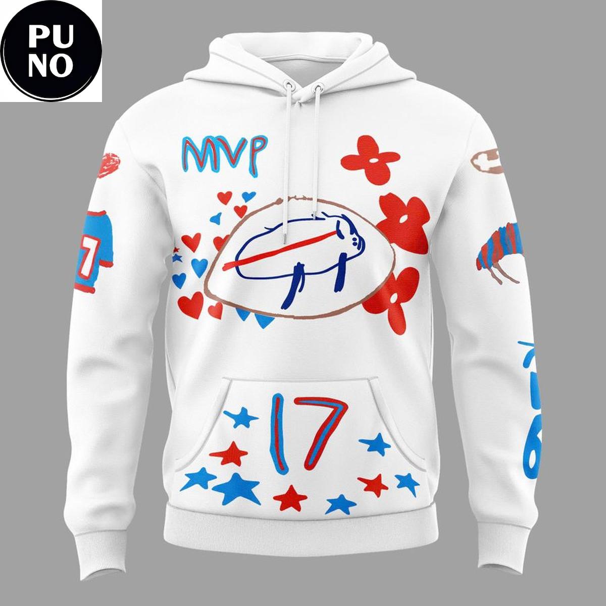 Buffalo Bills 2026 Josh Allen Billustration Hoodie T-Shirt