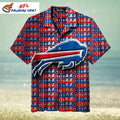 Buffalo Bills All Over Print Retro Grid Hawaiian Shirt