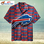 Buffalo Bills All Over Print Retro Grid Hawaiian Shirt