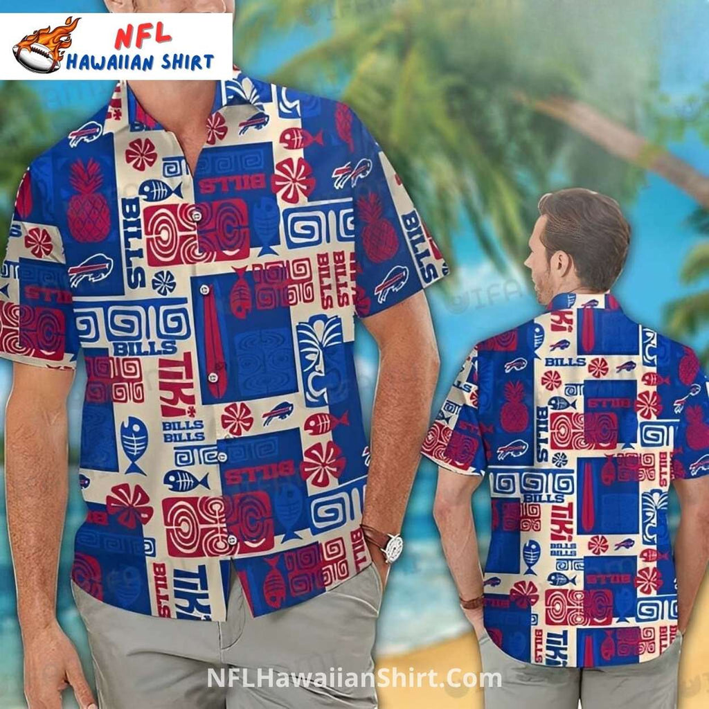 Buffalo Bills Aloha Shirt – Classic Tiki Pattern With Team Branding