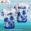 Buffalo Bills Aloha Shirt – Palm Trees And White Gradient