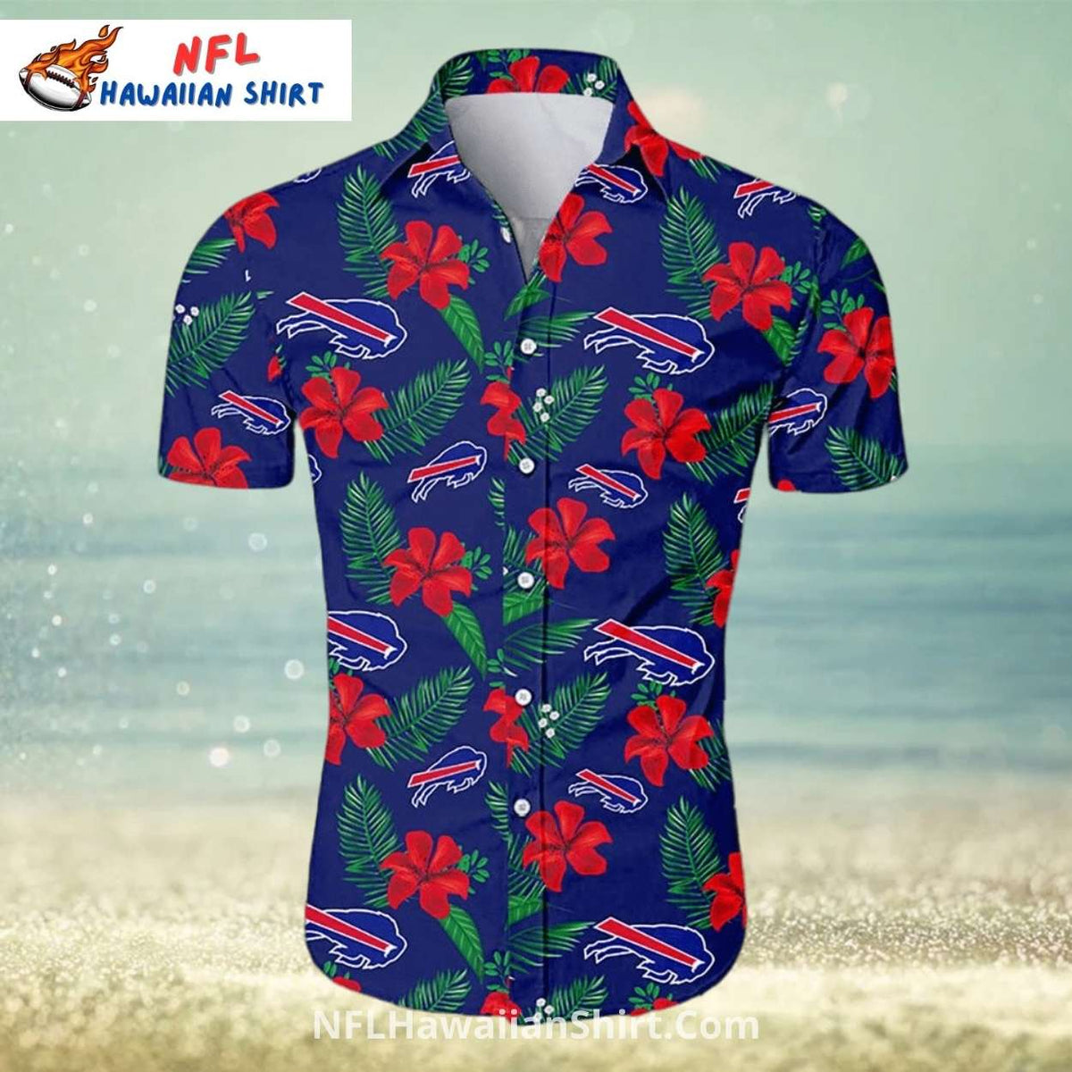 Buffalo Bills Aloha Shirt – Red Hibiscus Tropical Design