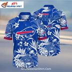 Buffalo Bills Aloha Shirt With Tropical Hibiscus Design